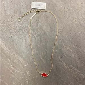 Kendra Scott Elisa Pendant Necklace In Ruby Red